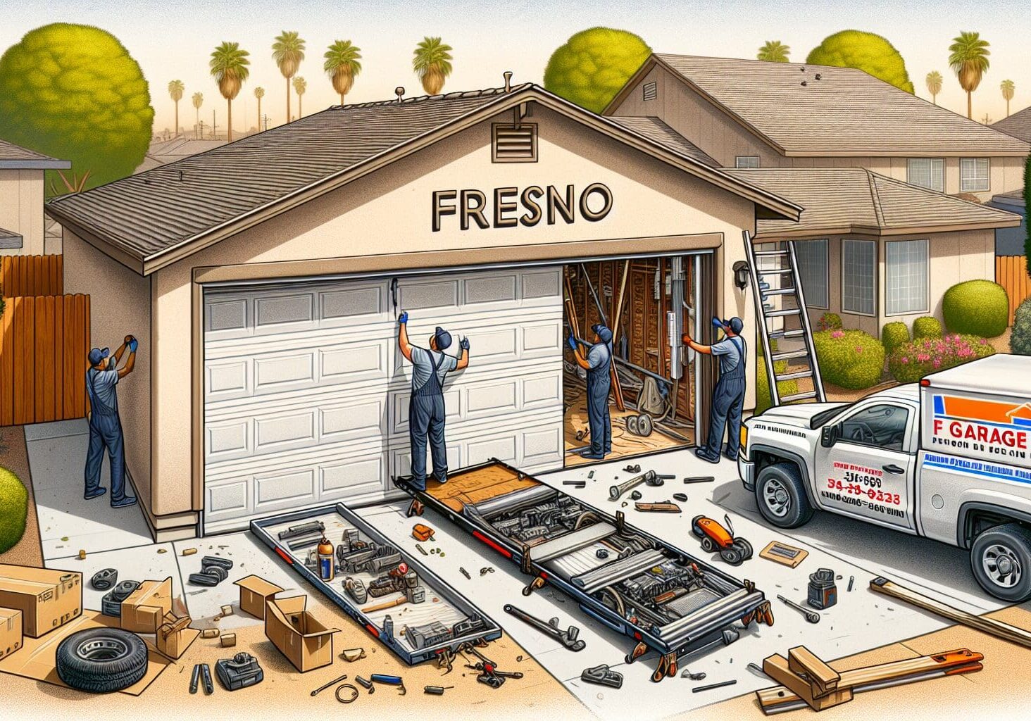 garage door replacement fresno