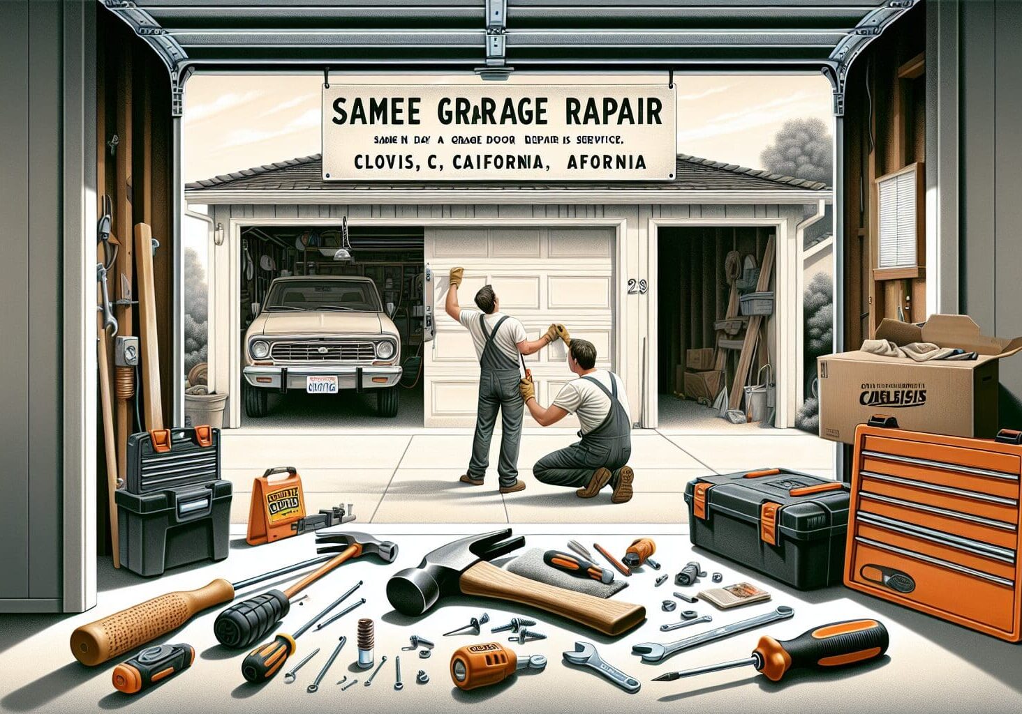 same-day garage door repair clovis ca